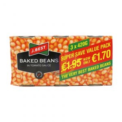 Picture of J BEST BAKED BEANS 3X420GR PAC
